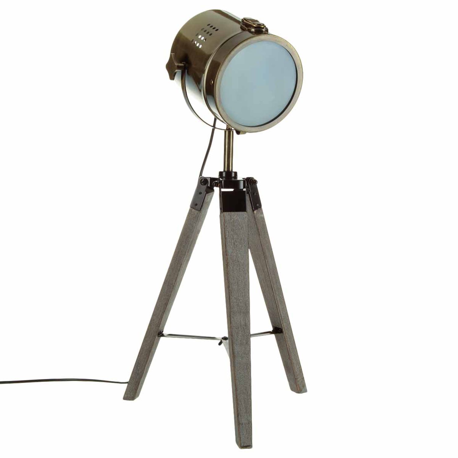 Lampe en métal et bois ebor - h. 68 cm -