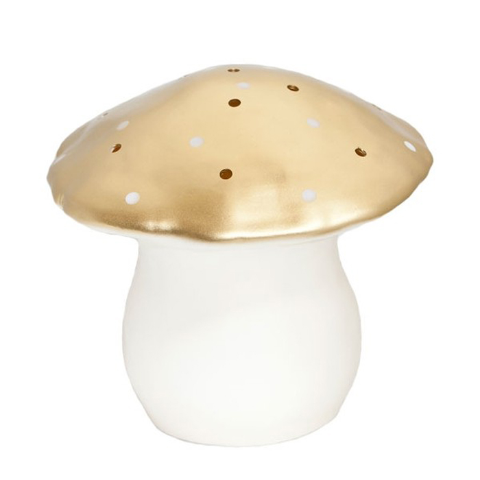 Lampe grand champignon doré