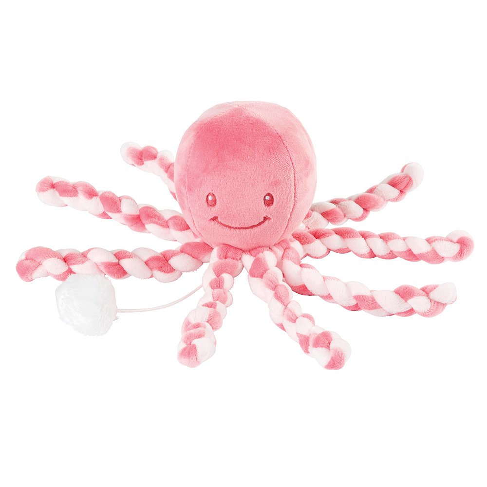 Octopus poulpe musical rose corail