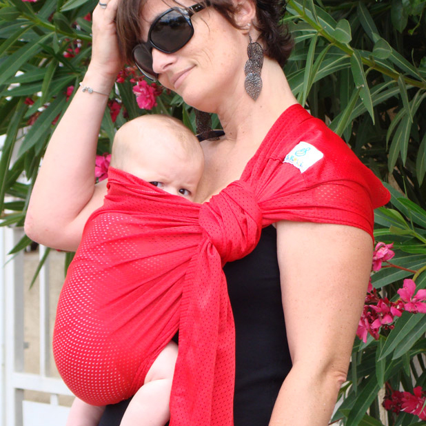 Porte-bébé sling sukkiri rouge - lucky
