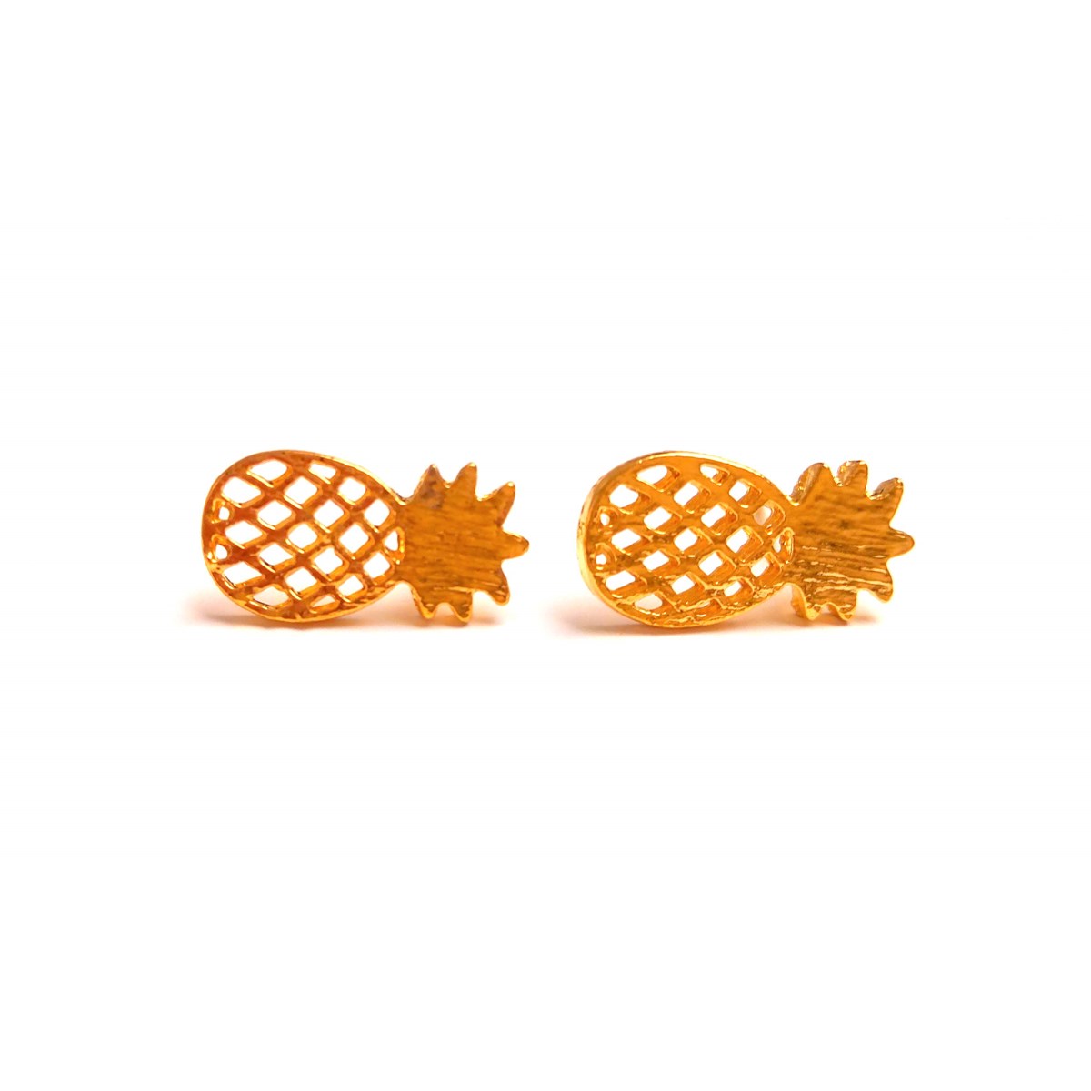 Boucles puces ananas laiton