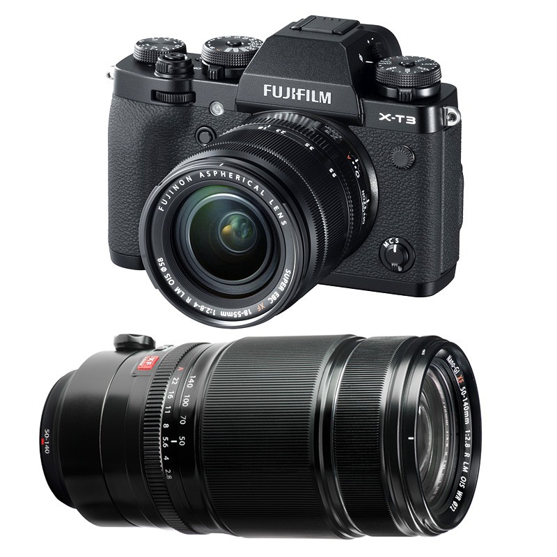 Fujifilm x-t3 noir + 18-55mm + 50-1
