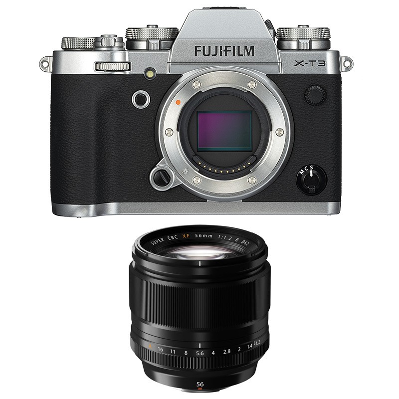 Fujifilm x-t3 silver + 56mm