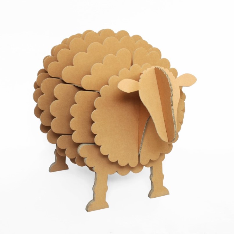 Commode mouton en carton recyclé - grand