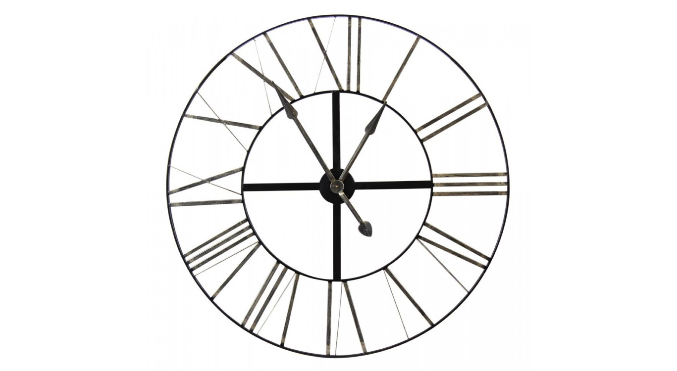 Grande horloge ancienne fer forgé 90cm -