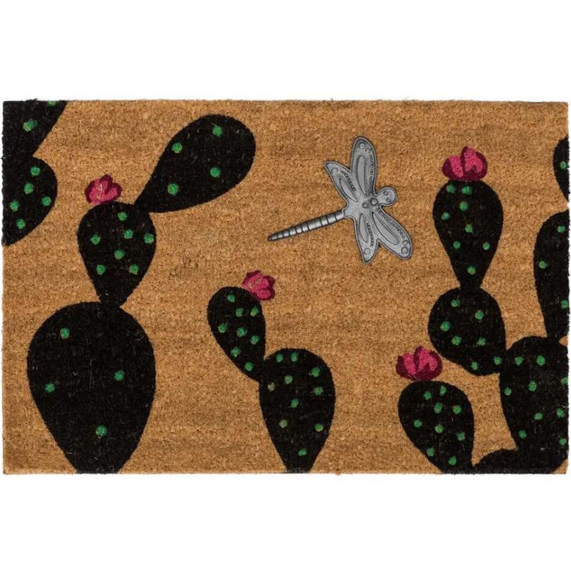 Paillasson en coco cactus et libellule m