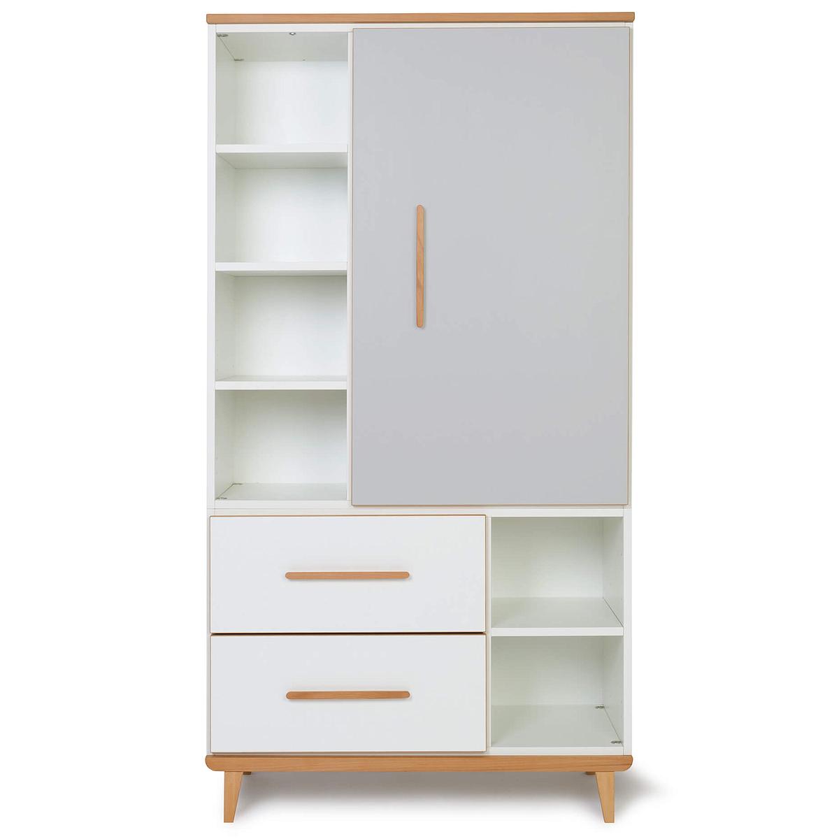Armoire 173 1pte 2trs nado rh  gry-wh