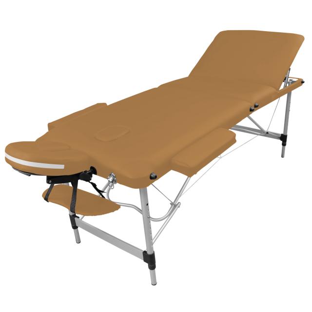 Table de massage 3z alu marron clair