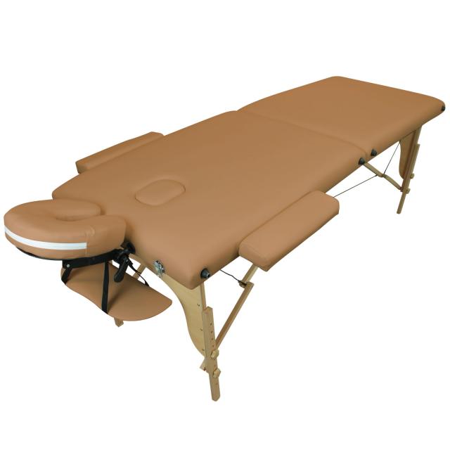 Table de massage 2z bois marron clair