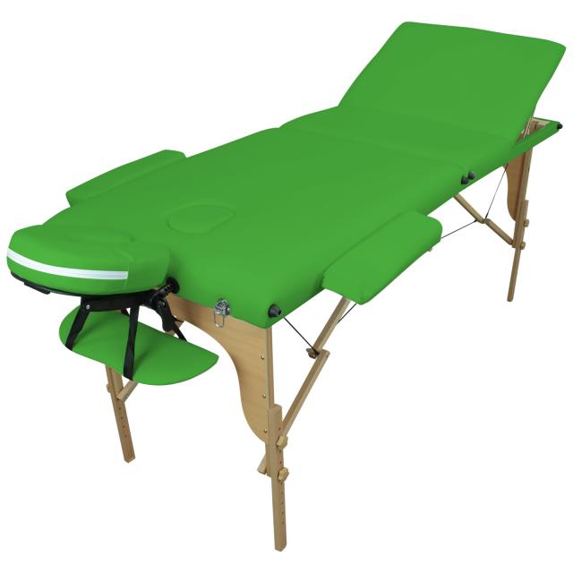 Table de massage 3z bois vert