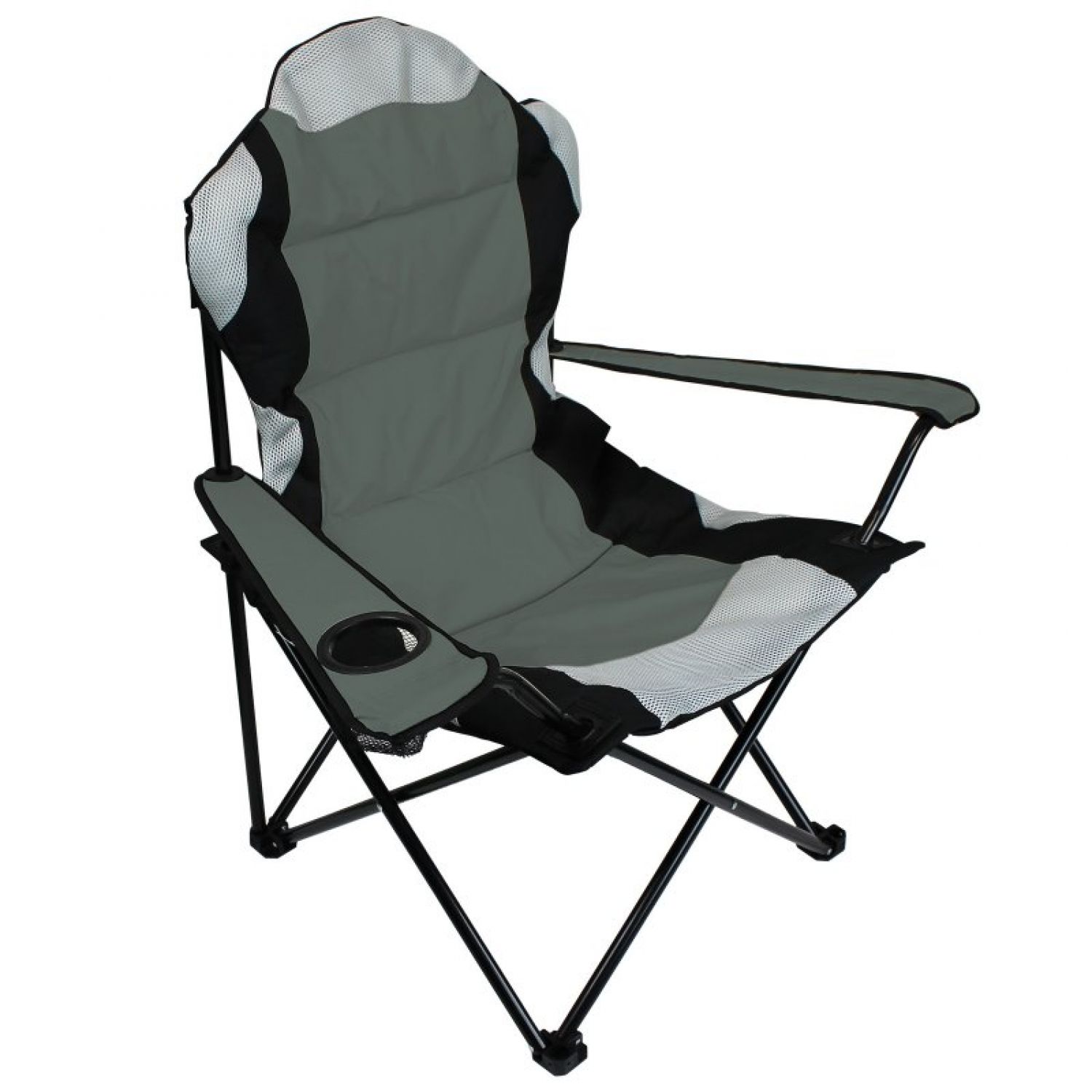 Chaise de camping pliable gris