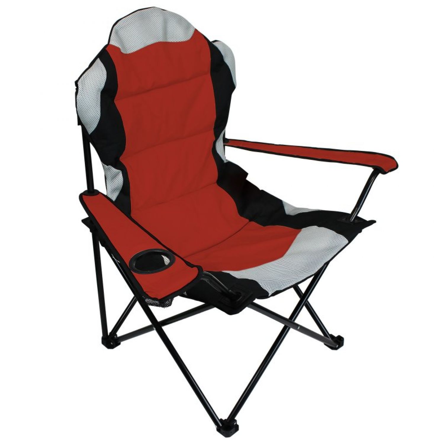 Chaise de camping pliable rouge