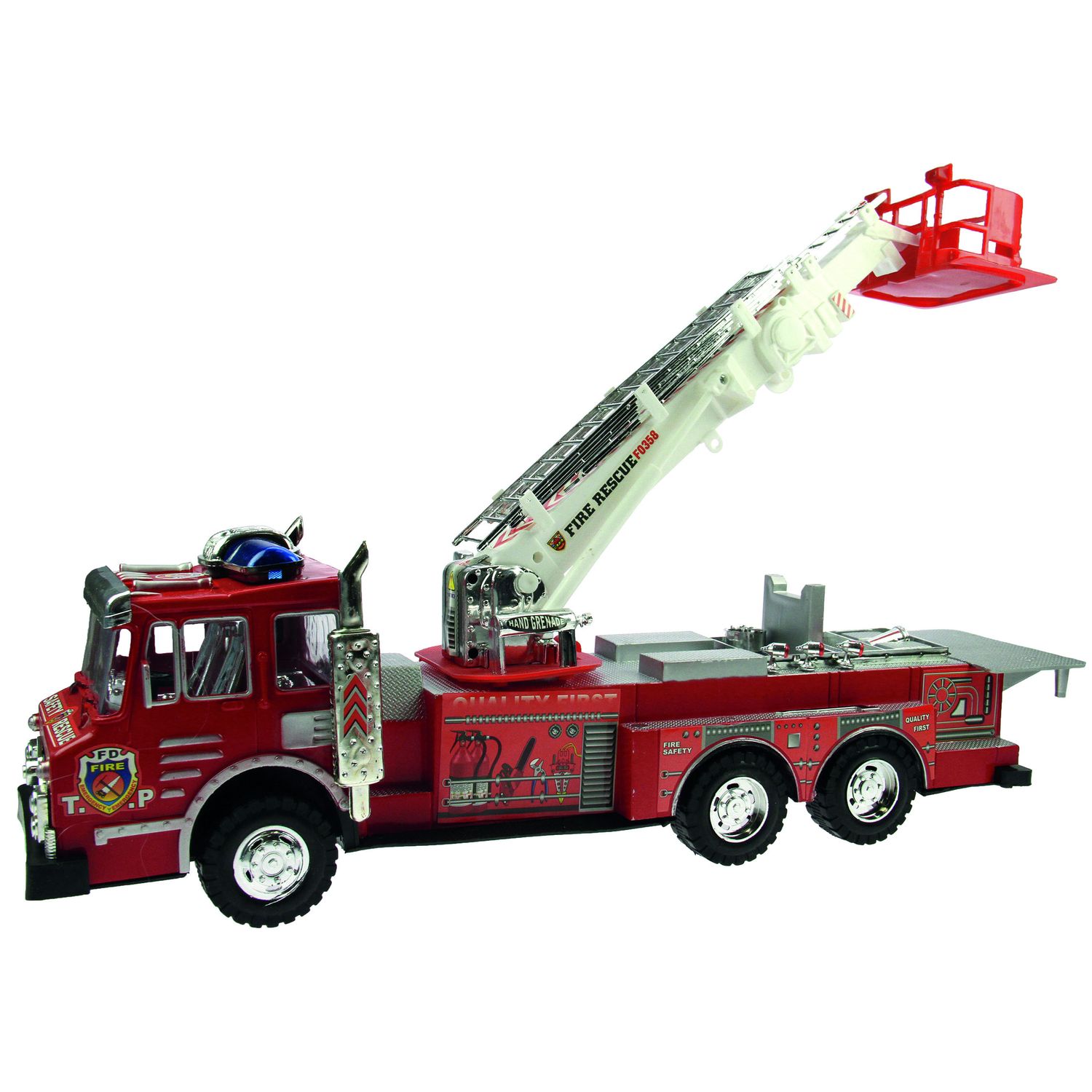 Jouet camion de pompier - l. 52 cm