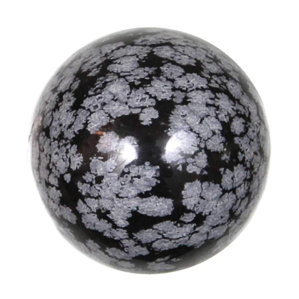 Sphère en obsidienne neige - 2 cm