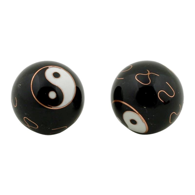 Boules qi gong - yin-yang noire | Nature & Découvertes