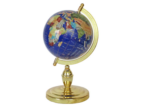 Globe terrestre 22cm bleu lapis 1 pied