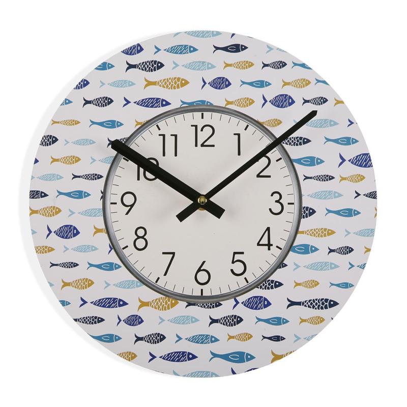 Horloge murale mosaîque poisson