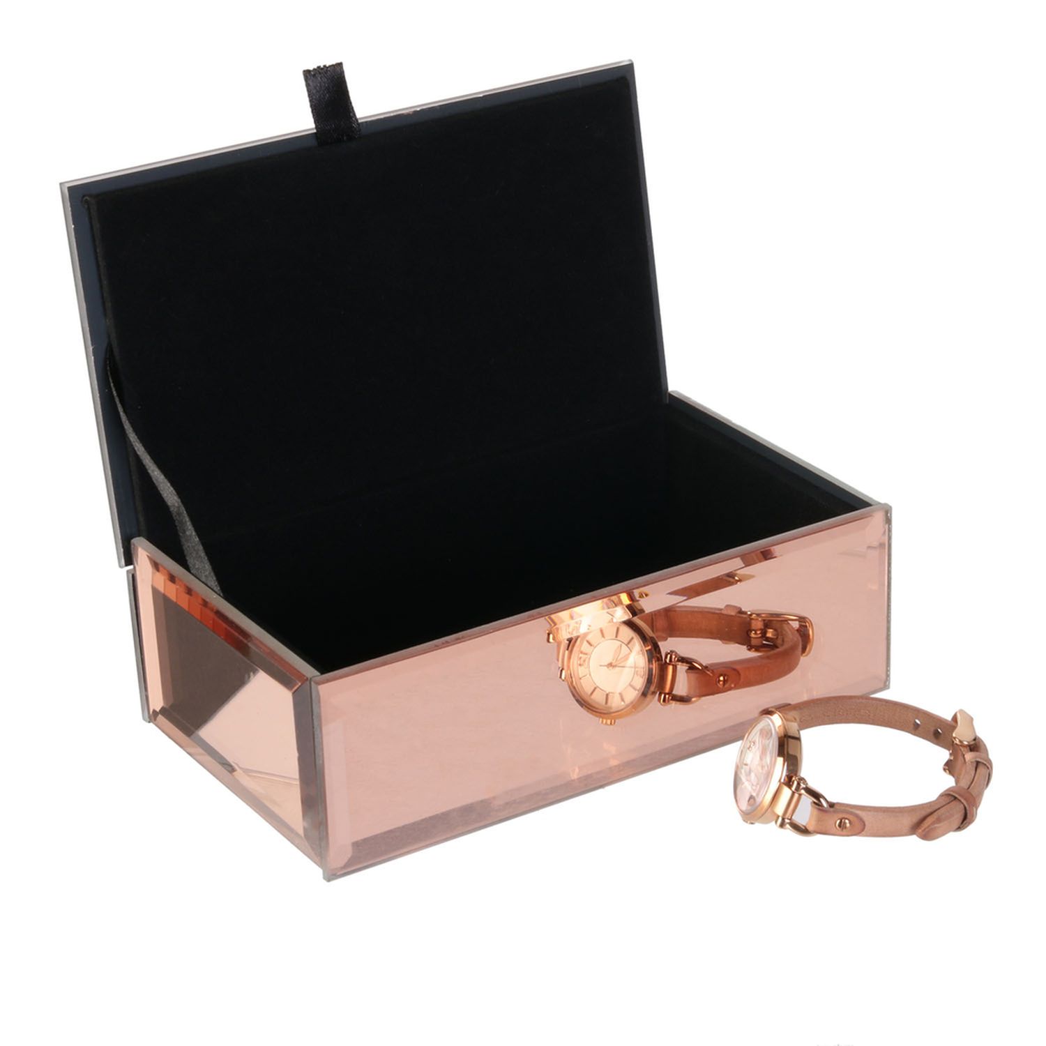 Boîte à bijoux design chic - rose
