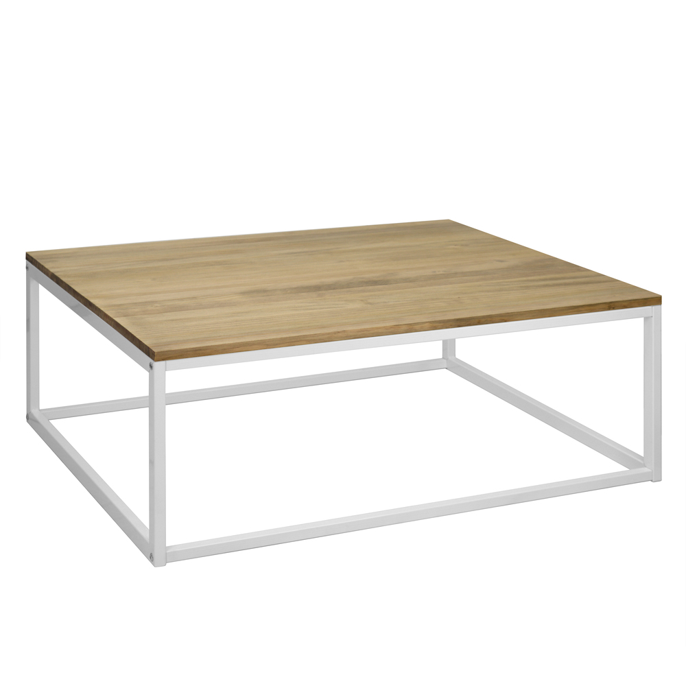 Table basse icub. 80x100x37 cm. Blanc