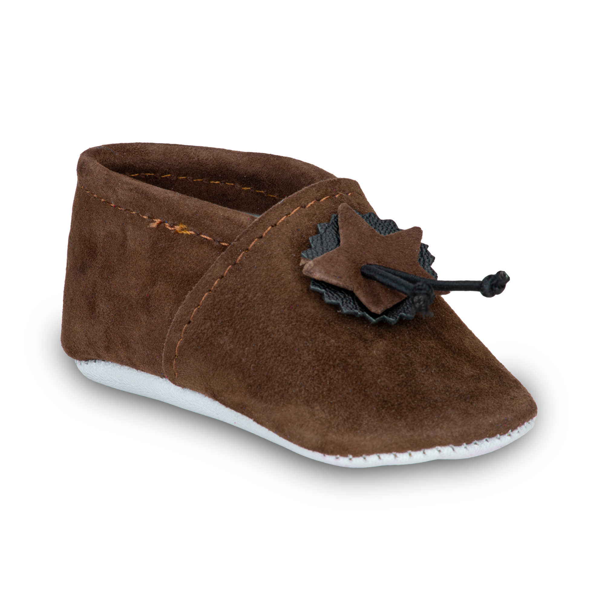 Chaussons souples bebe marron taille 24