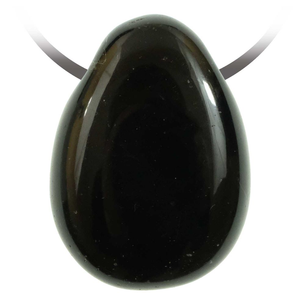 Pendentif goutte obsidienne noire
