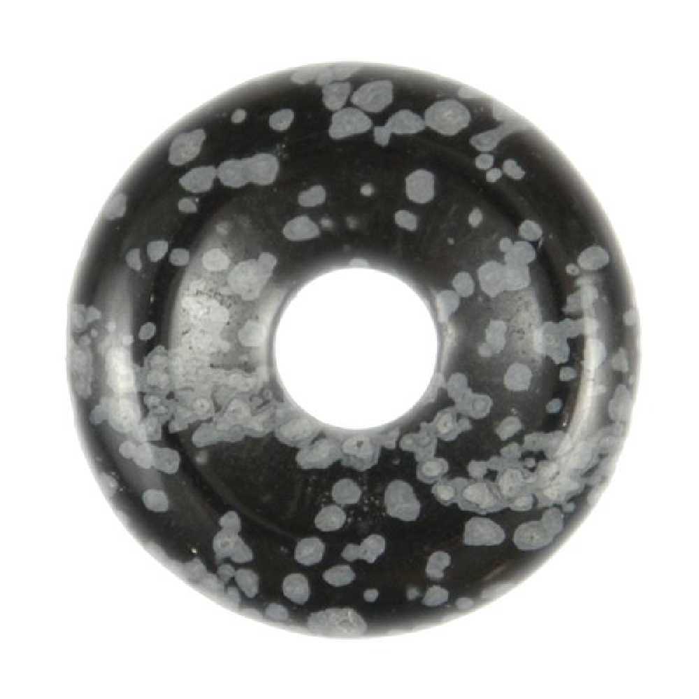 Donut obsidienne neige 3 cm