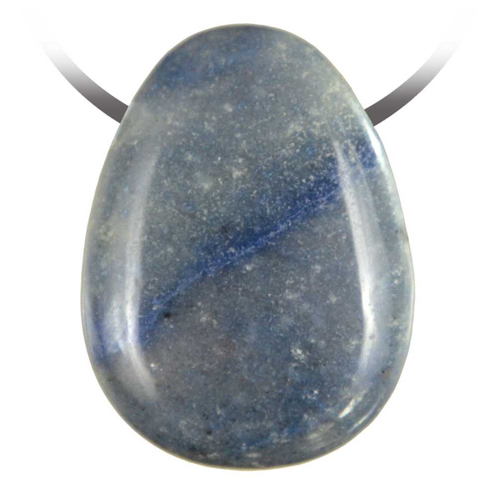Pendentif goutte quartz bleu