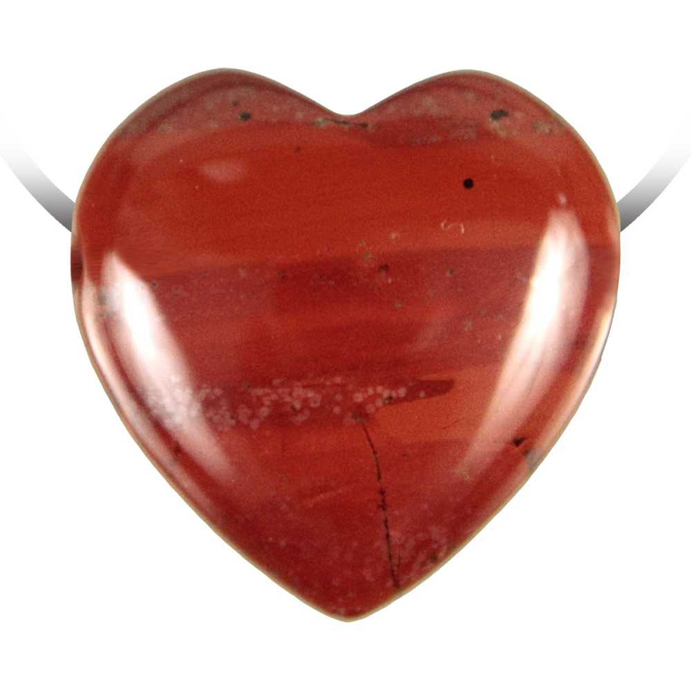 Pendentif coeur jaspe rouge