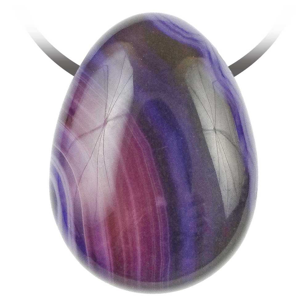 Pendentif goutte agate colorée violet