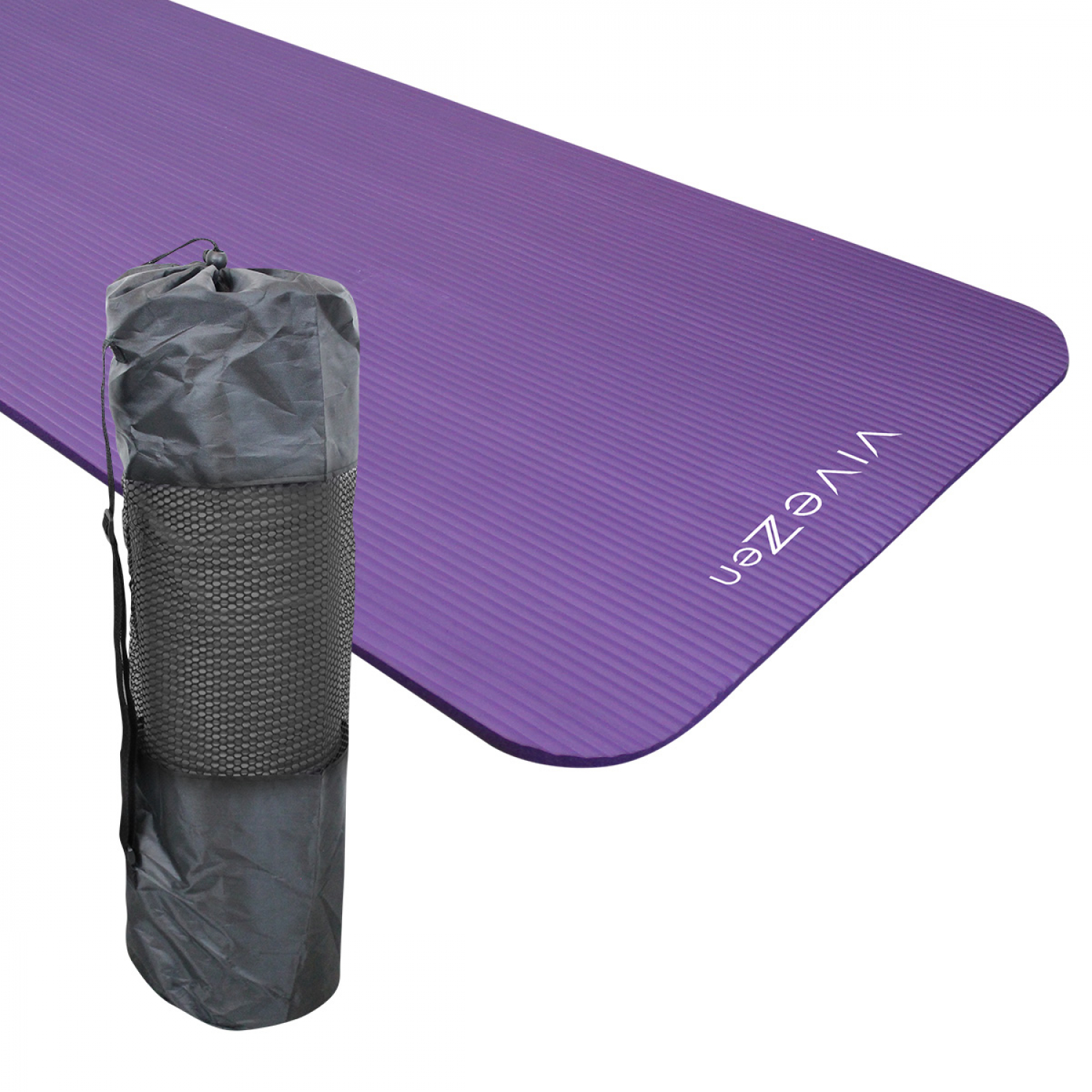 Tapis de yoga - 180 x 60 cm - violet