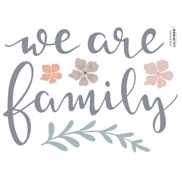 Stickers we are family 18x24 cm