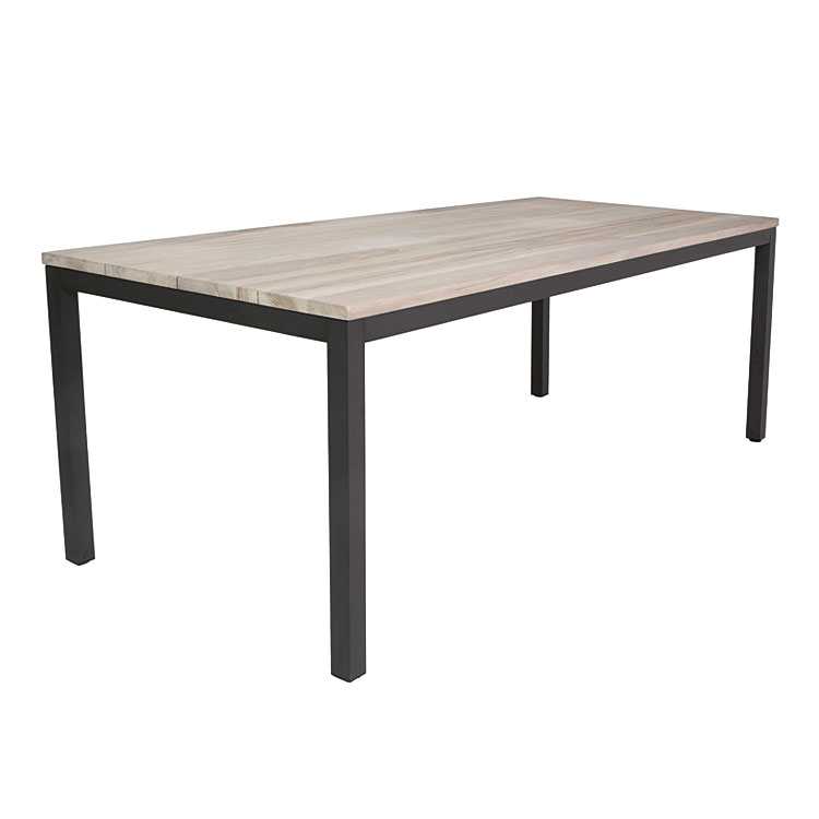 Table teck alu anthracite 220 cm scilly