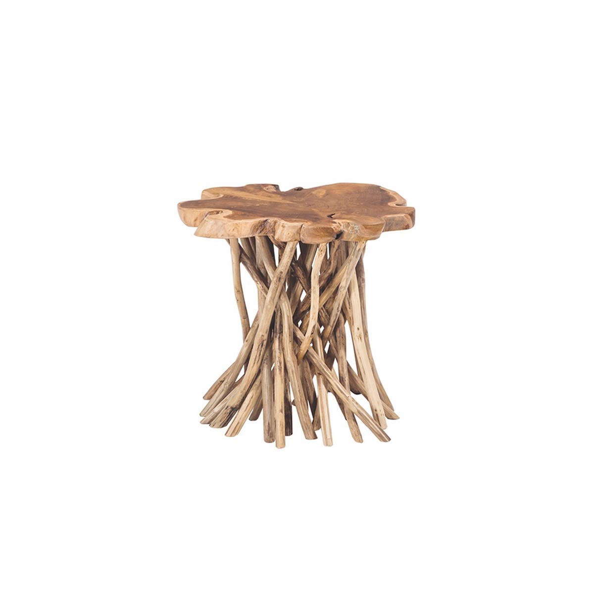Table d'appoint teck pied en branches