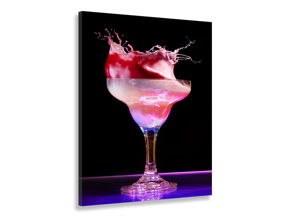 Tableau decoration cuisine cocktail rose