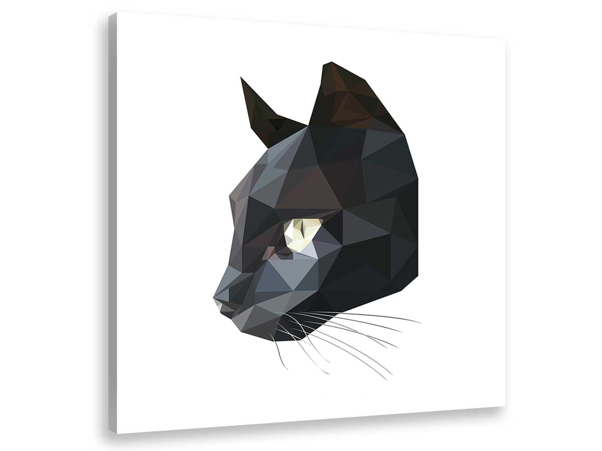 Tableau cadre deco chat noir