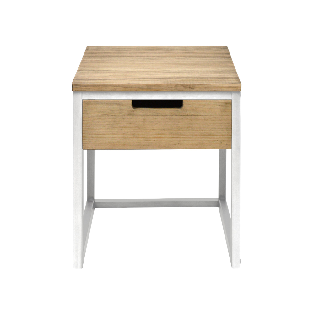 Table de chevet icub3 40x40x45cm blanc
