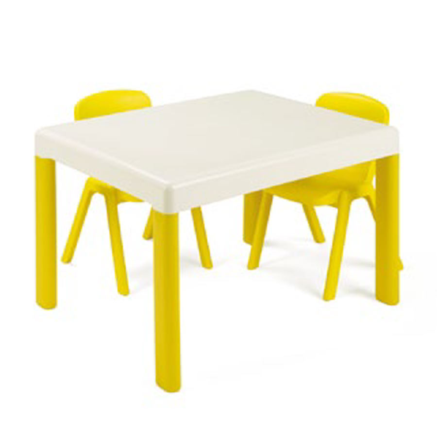 Table enfant jaune + 4 chaise