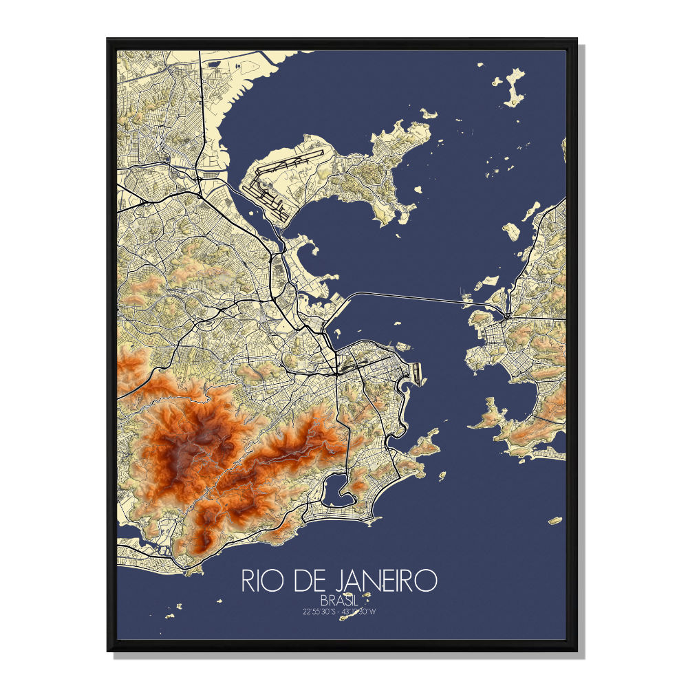 Naples carte ville city map n&b