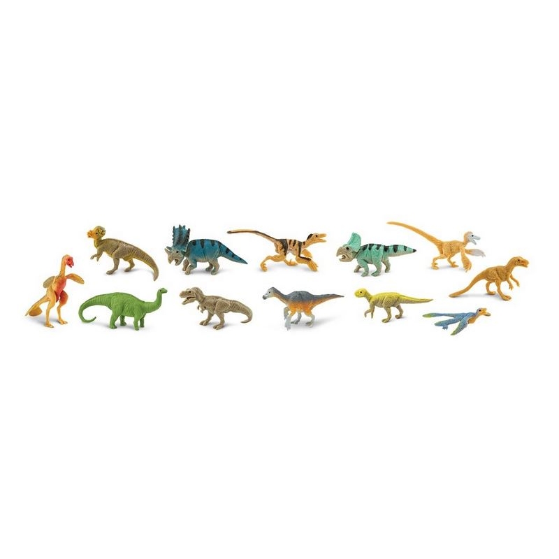 12 figurines dinosaures à plumes