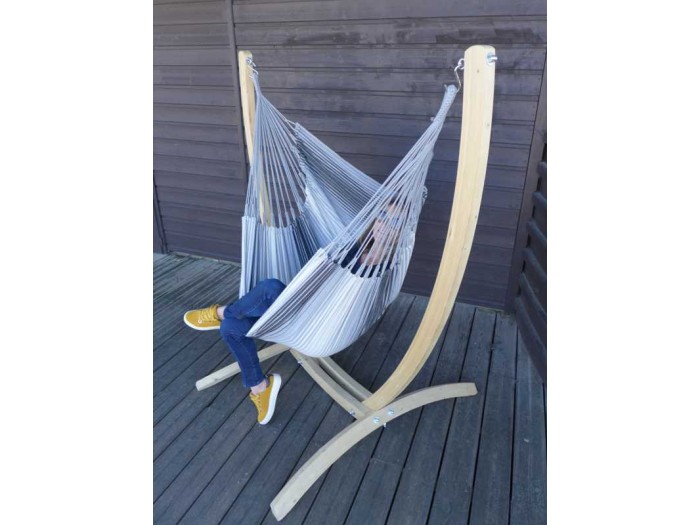 Hamac chaise avec support paquito 3 gris