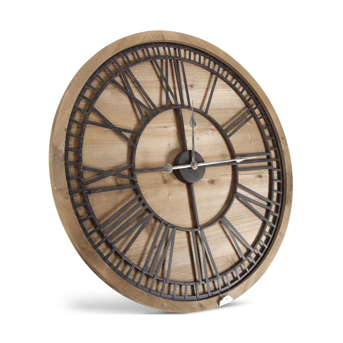 Grande horloge ancienne bois métal marro