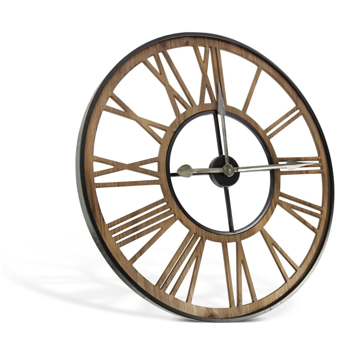 Grande horloge ancienne fer forge marron