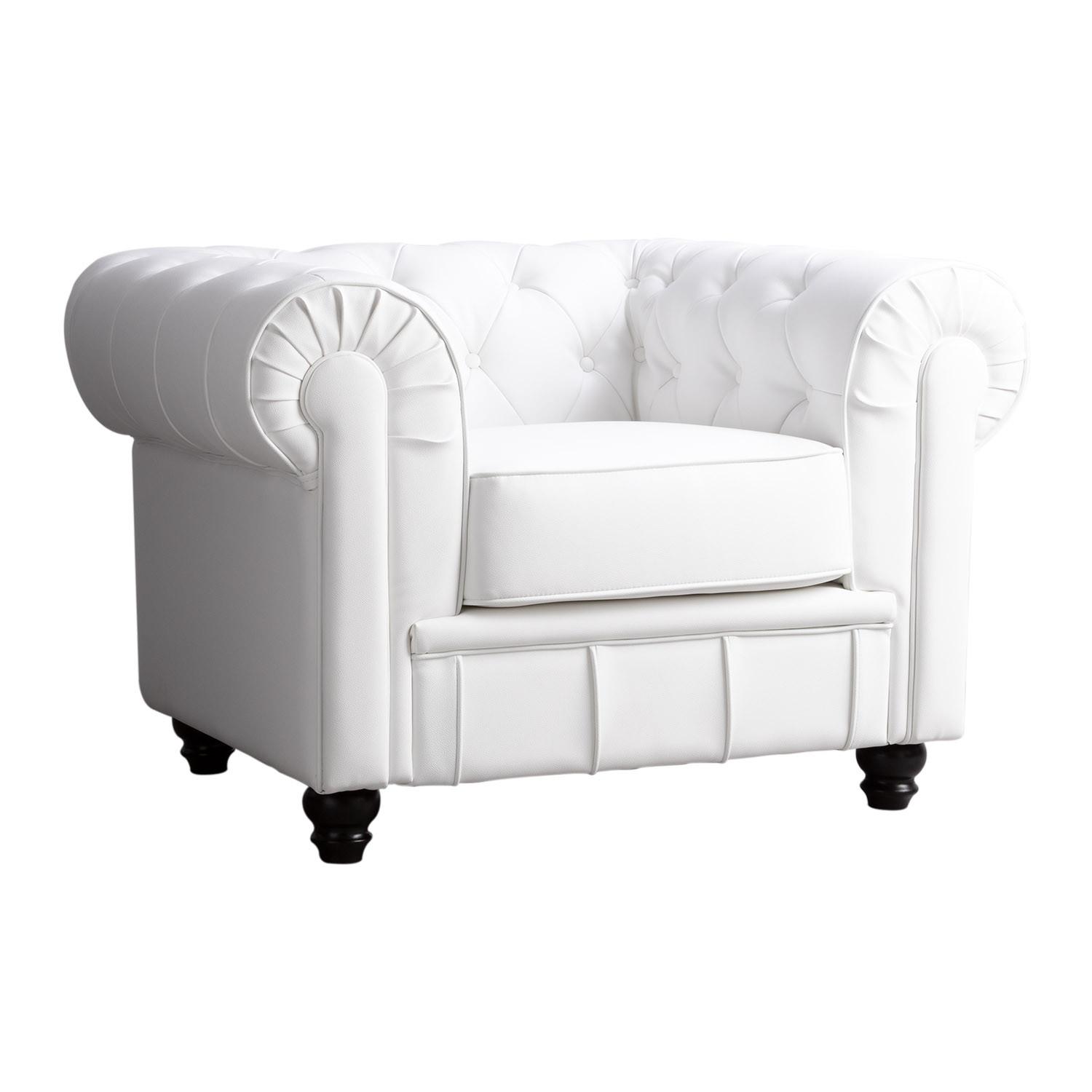 Fauteuil chester moderne blanc