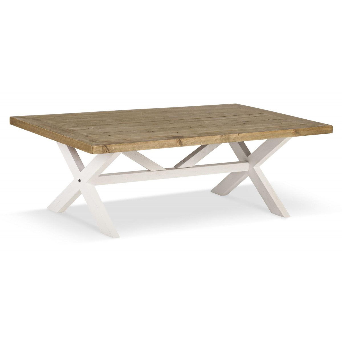 Table basse bois blanc 120x75x41cm