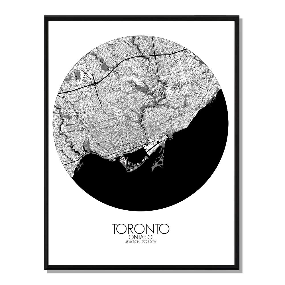 Toronto carte ville city map rond