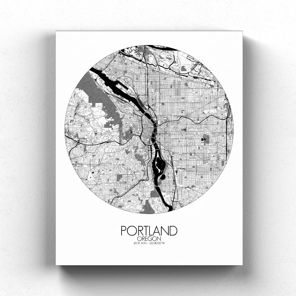 Portland sur toile rond