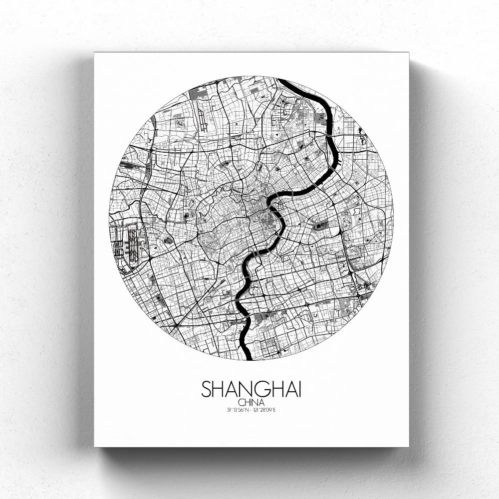 Shanghai sur toile rond