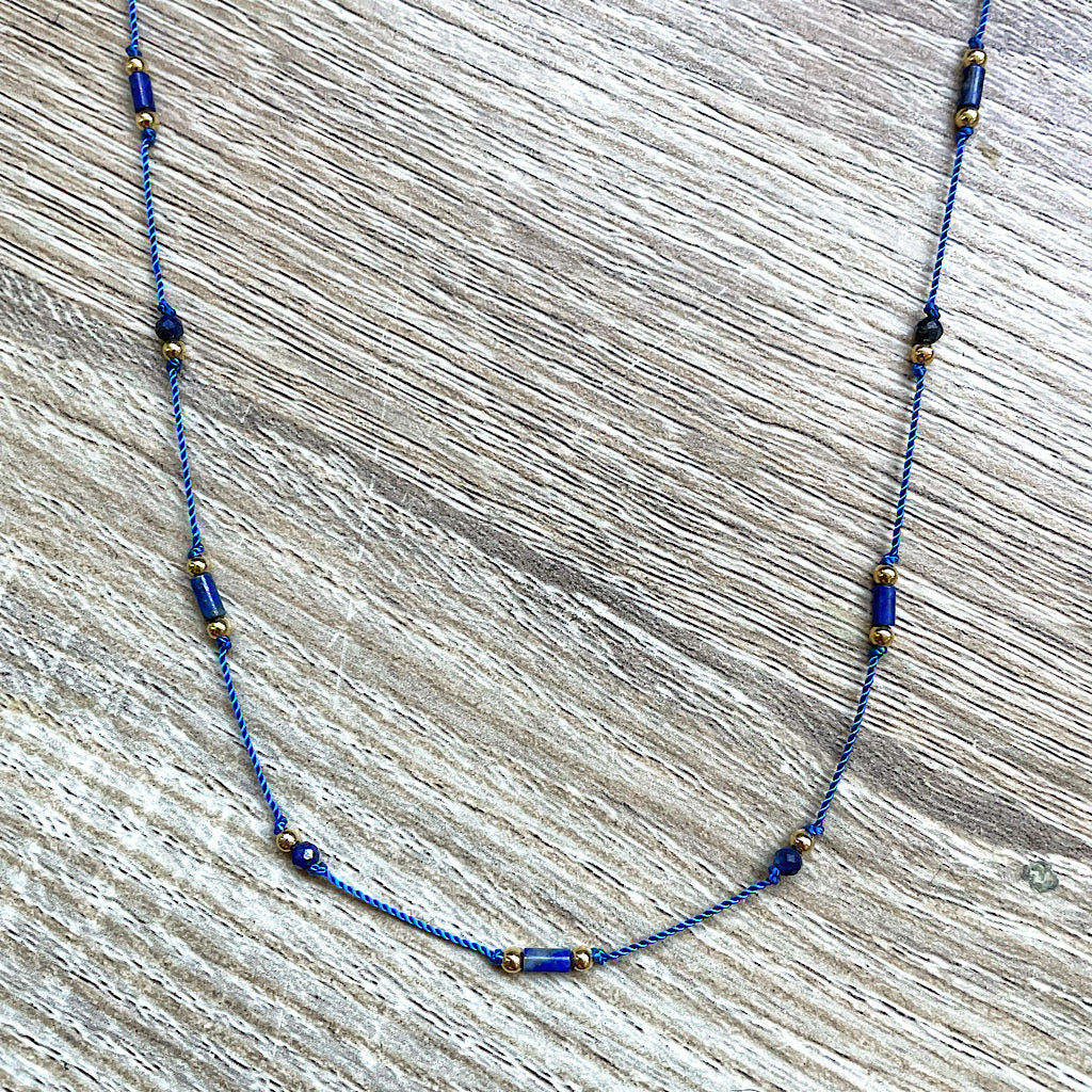 Collier lapis lazuli ethnique tara