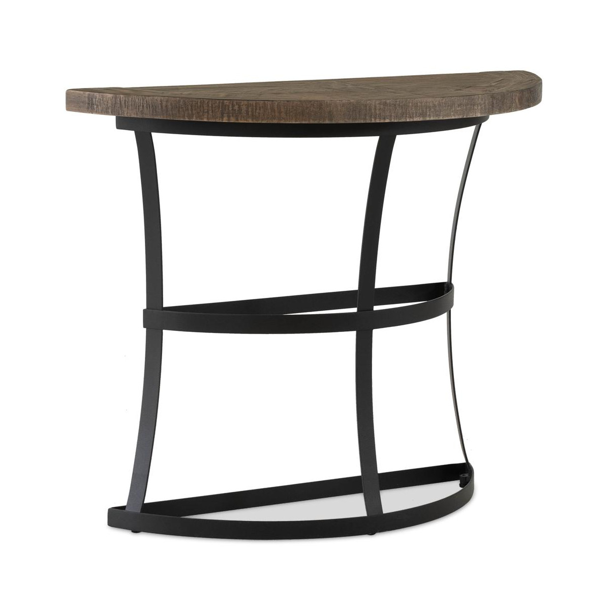 Table haute bois métal marron 100x38x80c