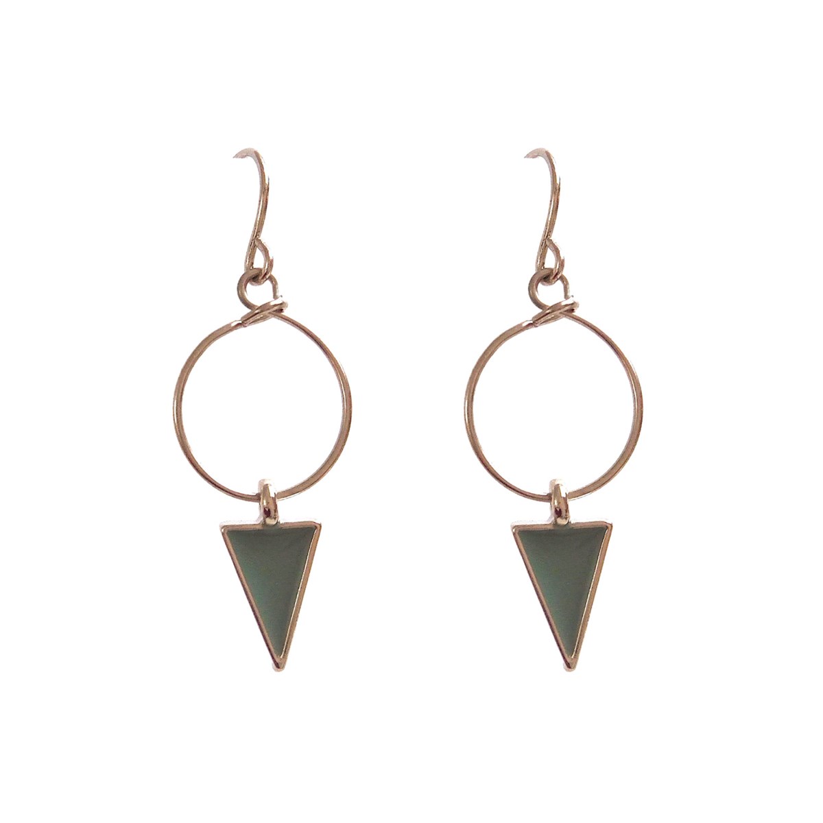 Boucles d'oreilles triangles email